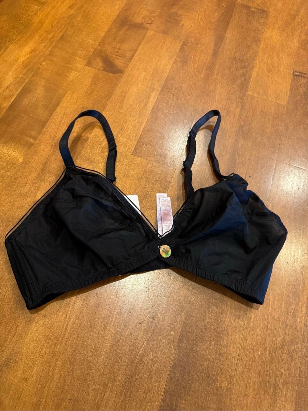 Savage X Fenty Black Mesh Panel Wireless Bralette Bra 2X NWT